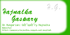 hajnalka gaspary business card